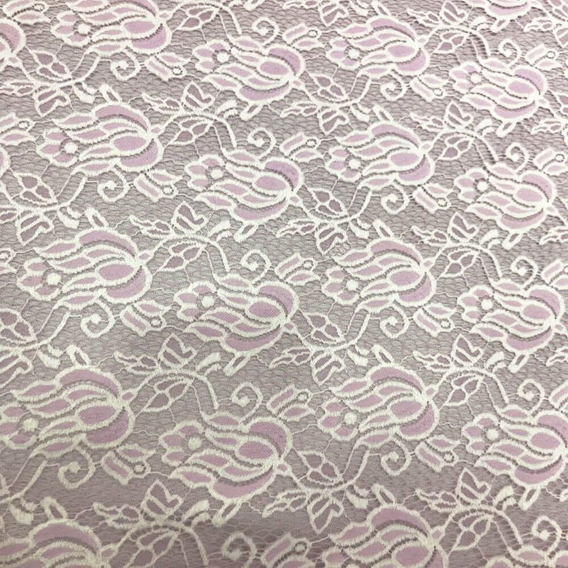 Dress Jacquard Nylon Warp Knit Lace Fabric for Women's Wear Wholesale 7